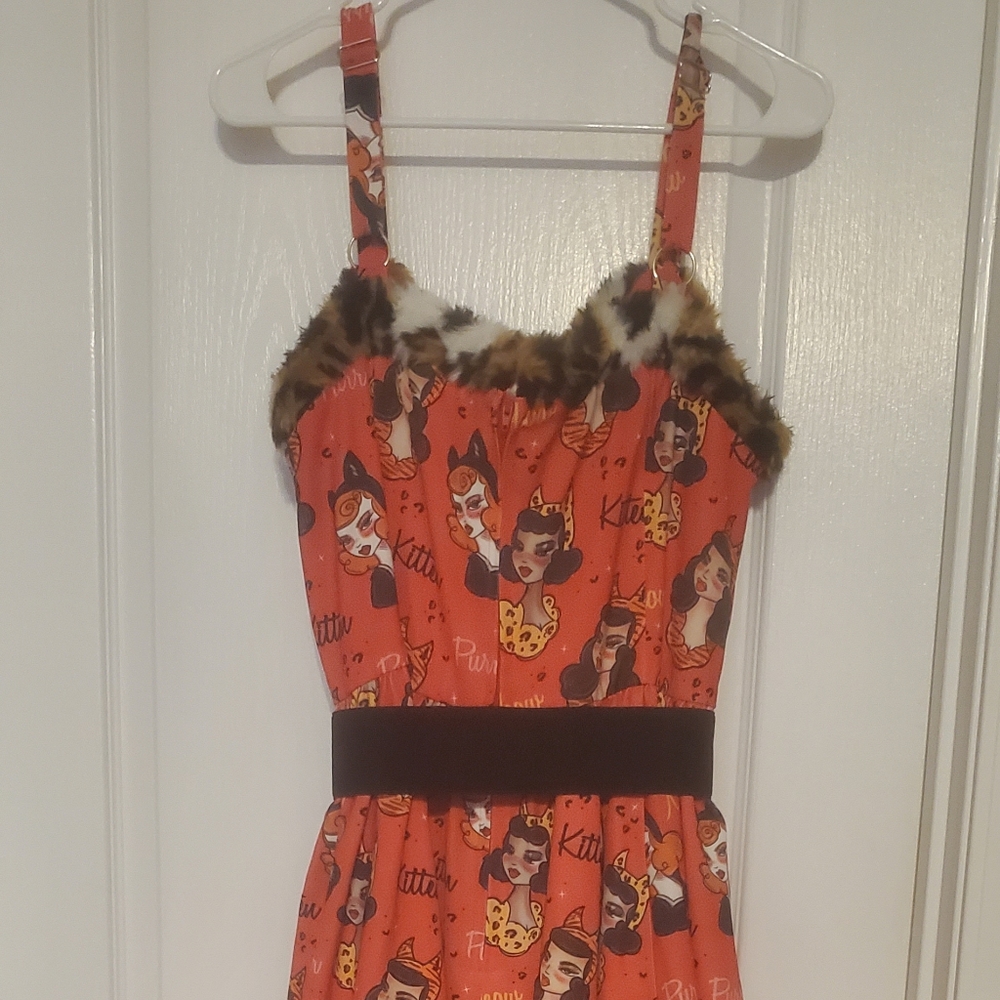 XL Sourpuss Pinup Kitten Dress RARE!